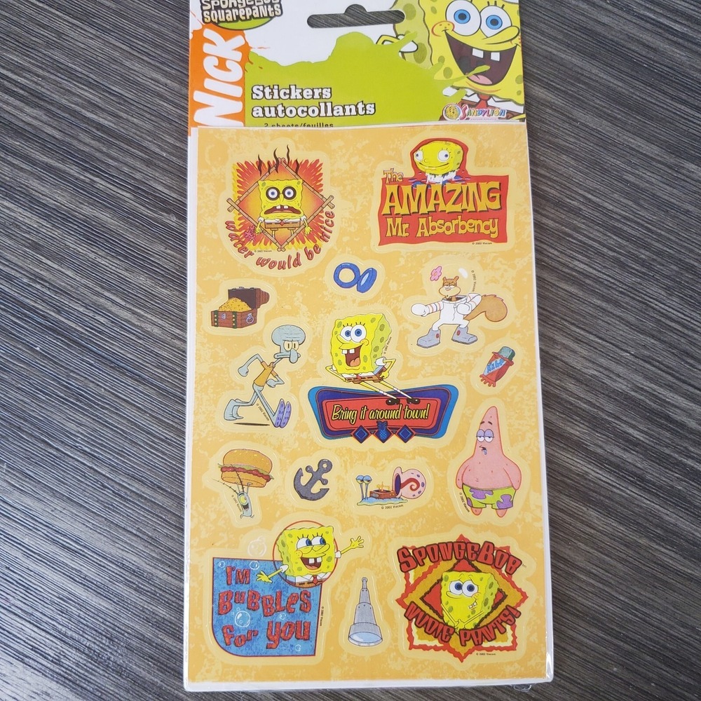 Sandylion Spongebob Squarepants Nickelodeon 2004 Sticker Sheet Viacom‎ Nick